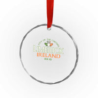 Limerick Ireland Crystal Glass Ornament City Of The Culture Est 812 AD
