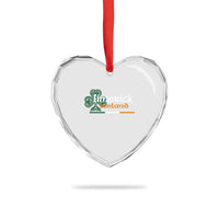Limerick Ireland Heart Crystal Glass Ornament Irish City Souvenir St Patricks Day Celtic Shamrock