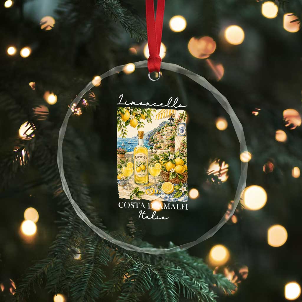 Limoncello Amalfi Coast Crystal Glass Ornament Lemon Lover Italian Summer Fruit