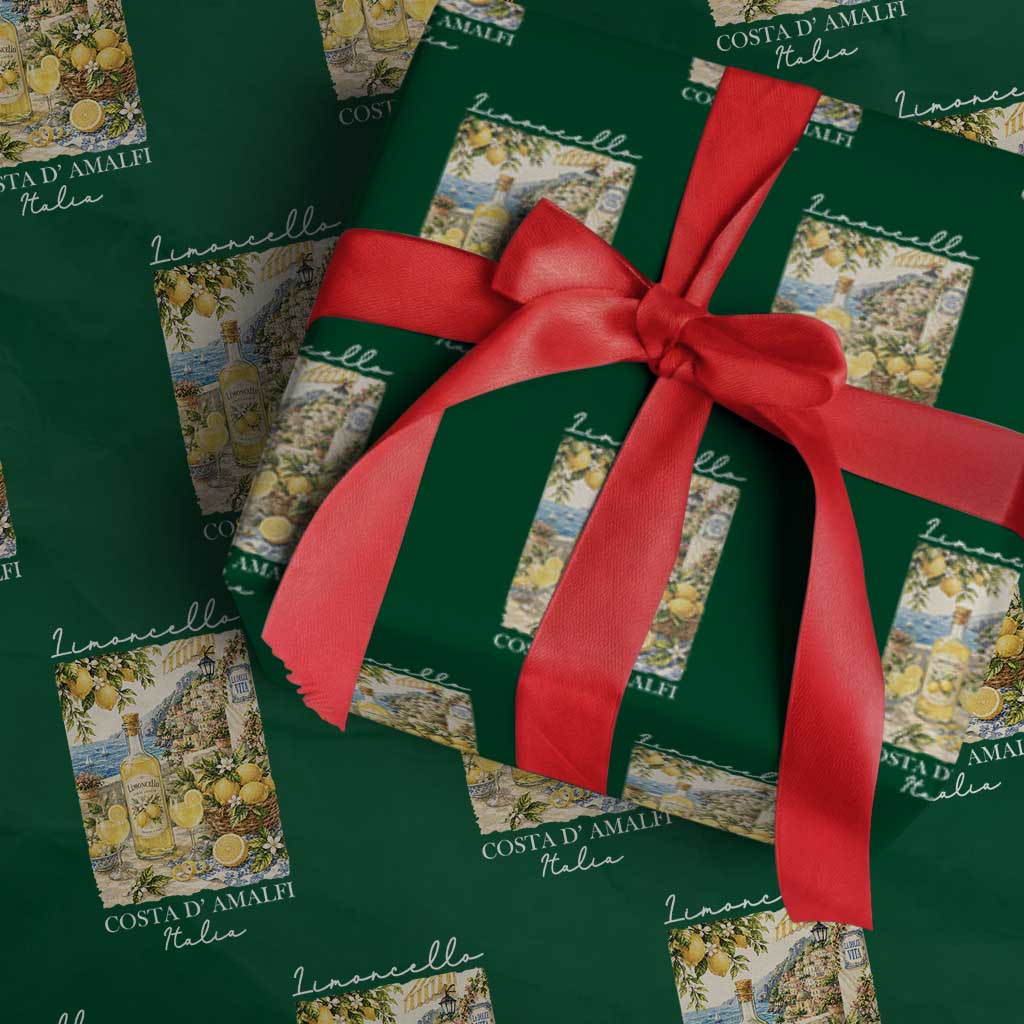 Limoncello Amalfi Coast Wrapping Paper Roll Lemon Lover Italian Summer Fruit