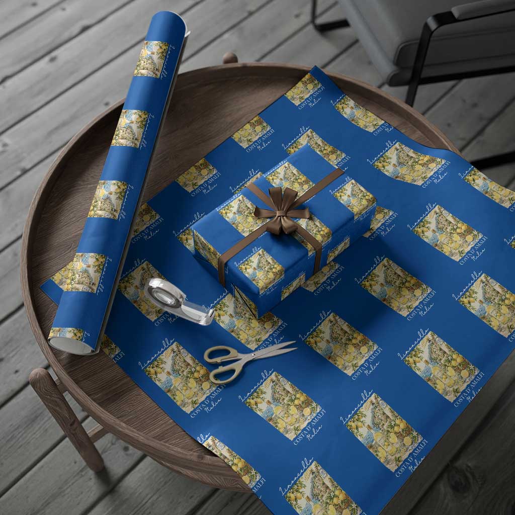 Limoncello Amalfi Coast Wrapping Paper Roll Lemon Lover Italian Summer Fruit