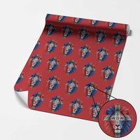 Lion of Judah Cross Dominican Republic Flag Wrapping Paper Roll Christian Faith Dominican Pride