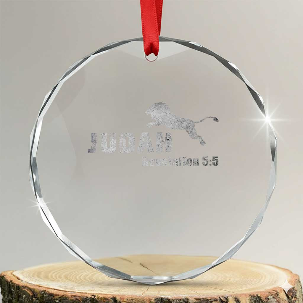 Lion Tribe of Judah Hebrew Christ Israelite Crystal Glass Ornament - Wonder Print Shop