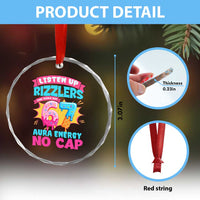 Listen Up Rizzlers This Sigma Has 67 Aura Energy Six Seven Crystal Glass Ornament Baseball Drip Number 67 - Wonder Print Shop