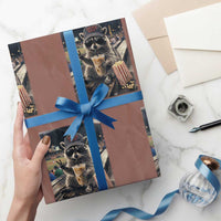 Literally Just A Bleacher Creature Funny Raccoon Baseball Graphic Wrapping Paper Roll Cool Game Day Fan Gift