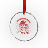Litters Full Crystal Glass Ornament Funny Cat Christmas Vacation - Wonder Print Shop