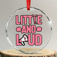 Little And Loud Quote Crystal Glass Ornament Cheerleader Girl Sports Gift - Wonder Print Shop