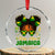 Little Miss Jamaica Crystal Glass Ornament Proud Jamaican Afro Black Girls Jamaica Flag Pride - Wonder Print Shop