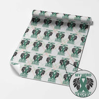 Liver Cancer Awareness Memorial Gift Wrapping Paper Roll My Hero Is Now My Angel