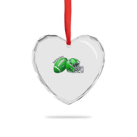 Liver Cancer Support Gift Heart Crystal Glass Ornament October Tackle Cancer Football