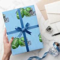 Liver Cancer Support Gift Wrapping Paper Roll October Tackle Cancer Football