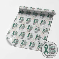 Liver Cancer Support Warrior Gift Wrapping Paper Roll My Dad Fight My Fight