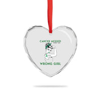 Liver Cancer Warrior Unbreakable Gift Heart Crystal Glass Ornament Cancer Messed With The Wrong Girl