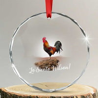 Lo Siento Wilson Funny Chicken Floating Meme Crystal Glass Ornament Dramatic Rooster Parody Spanish Apology