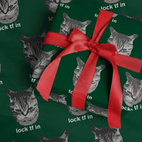 Lock TF In Cat Wrapping Paper Roll Funny Gen Z Meme