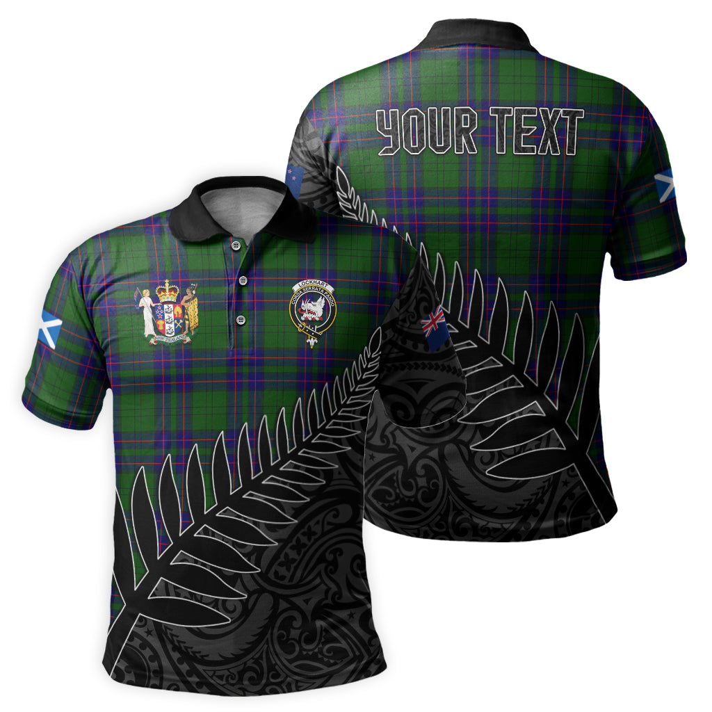 lockhart-modern-tartan-family-crest-golf-shirt-with-fern-leaves-and-coat-of-arm-of-new-zealand-personalized-your-name-scottish-tatan-polo-shirt