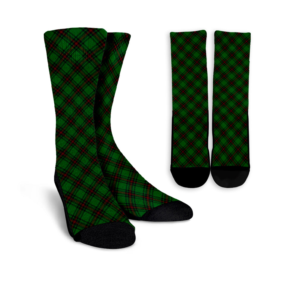 Logie Tartan Socks, Cross Tartan Plaid Socks, Long Tartan Socks Cross Style TS23