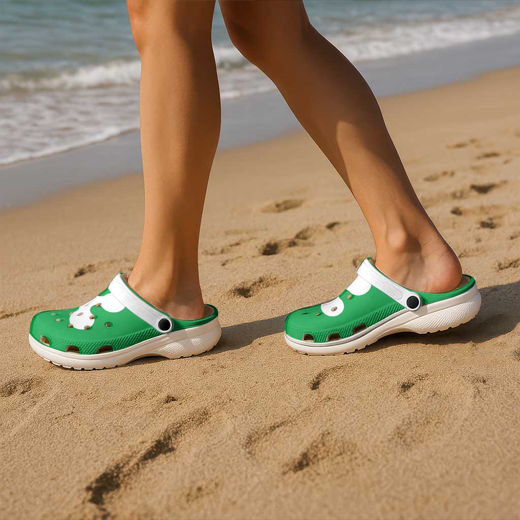 Lombardy Italy Clogs Shoes Flag Color Inspiration - Wonder Print Shop