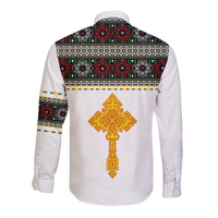 Ethiopia Tibeb Long Sleeve Button Shirt Ethiopian Cross Fashion LT13