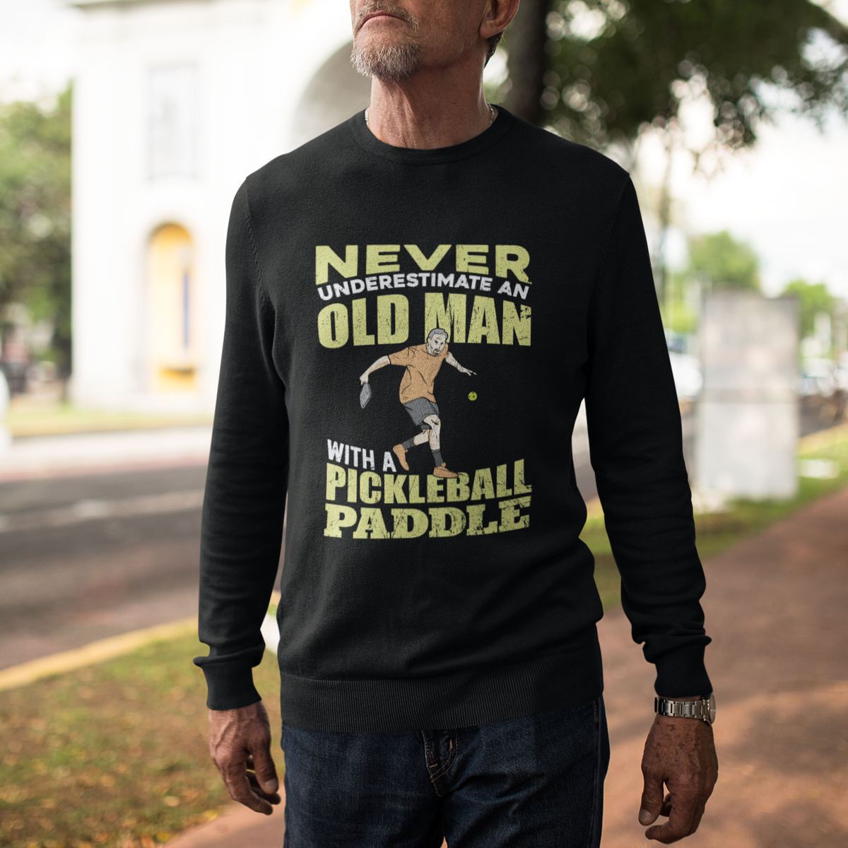 Pickleball Old Man Sweatshirt It's Weird Being The Same Age As Old People - Wonder Print Shop