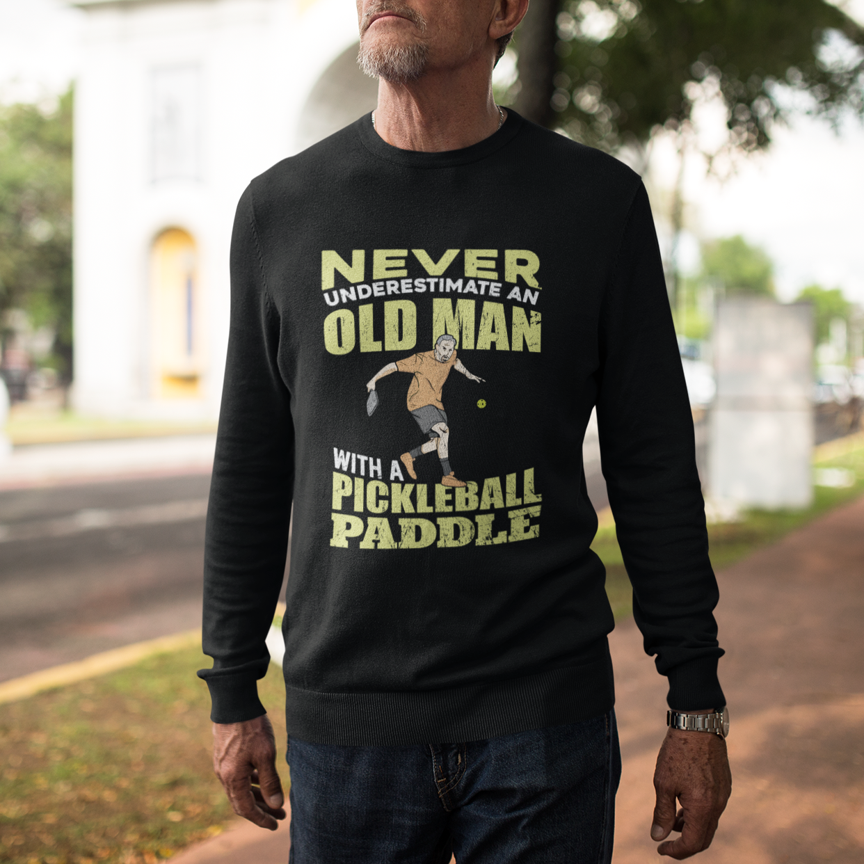 Pickleball Old Man Sweatshirt It's Weird Being The Same Age As Old People - Wonder Print Shop