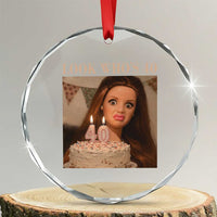 Look Who's 40 Crystal Glass Ornament Funny Birthday Doll Face Meme