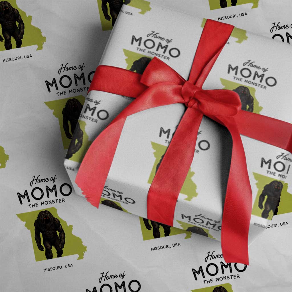 Louisiana Missouri Cryptid Lover Wrapping Paper Roll Home Of Momo The Monster