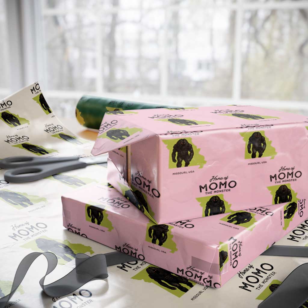 Louisiana Missouri Cryptid Lover Wrapping Paper Roll Home Of Momo The Monster