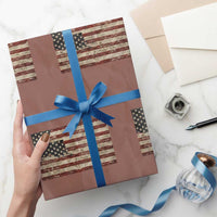 Louisiana Pride Vintage American Flag State Map Wrapping Paper Roll