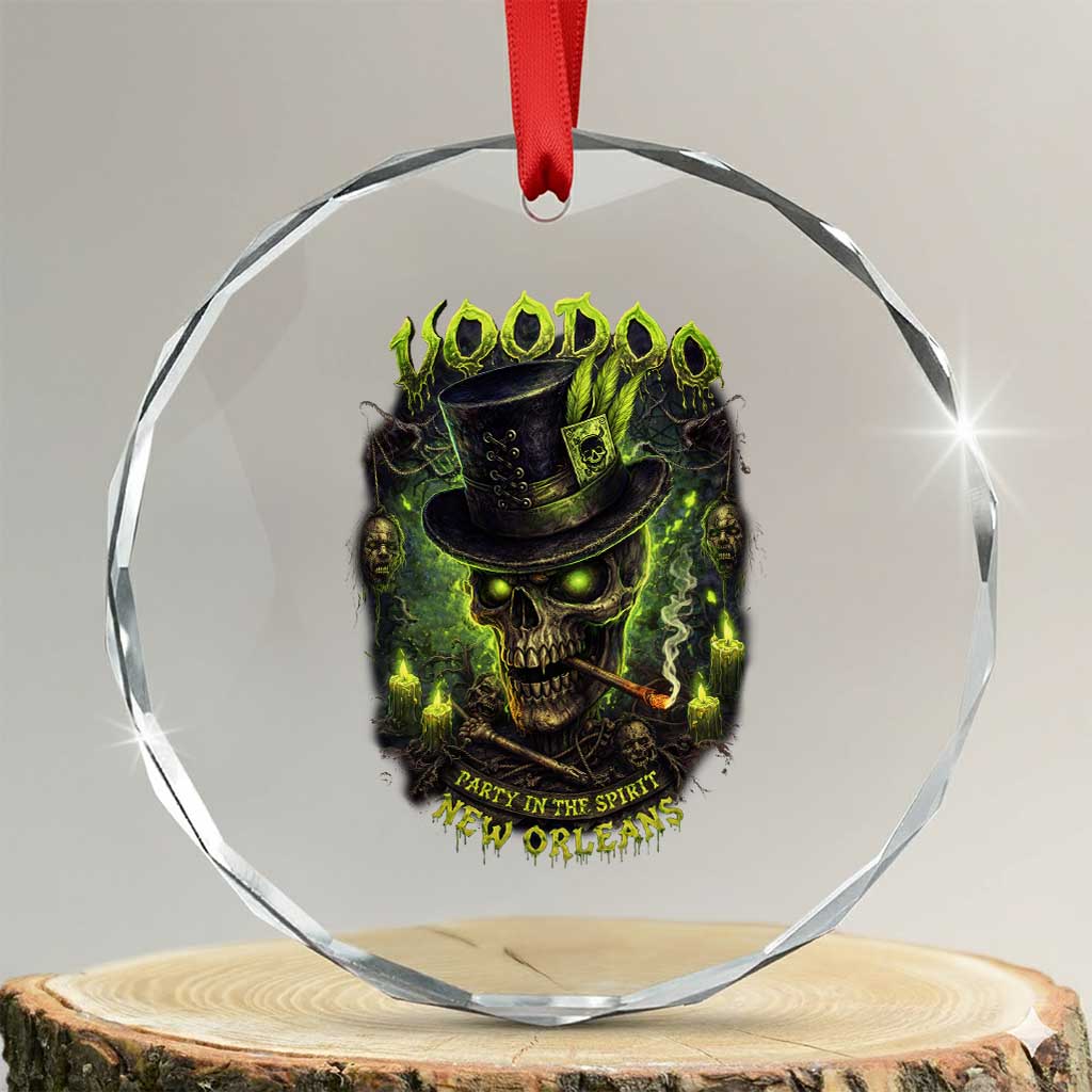Louisiana Voodoo Skull Crystal Glass Ornament Party In The Spirit New Orleans Creepy Occult Lover