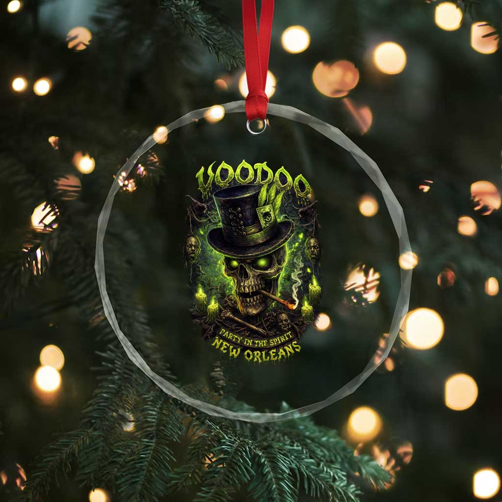 Louisiana Voodoo Skull Crystal Glass Ornament Party In The Spirit New Orleans Creepy Occult Lover