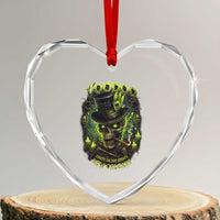Louisiana Voodoo Skull Heart Crystal Glass Ornament Party In The Spirit New Orleans Creepy Occult Lover