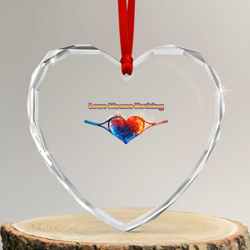 Love Means Nothing Heart Crystal Glass Ornament Valentines Day Gift - Wonder Print Shop
