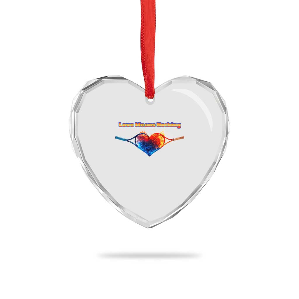 Love Means Nothing Heart Crystal Glass Ornament Valentines Day Gift - Wonder Print Shop