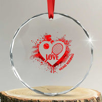 Love Means Nothing To A Tennis Player Crystal Glass Ornament Valentines Day Gift - Wonder Print Shop
