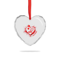 Love Means Nothing To A Tennis Player Heart Crystal Glass Ornament Valentines Day Gift - Wonder Print Shop