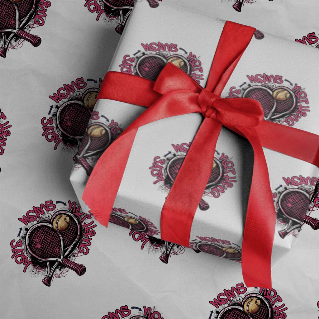 Love Means Nothing Wrapping Paper Roll Tennis Lovers - Wonder Print Shop