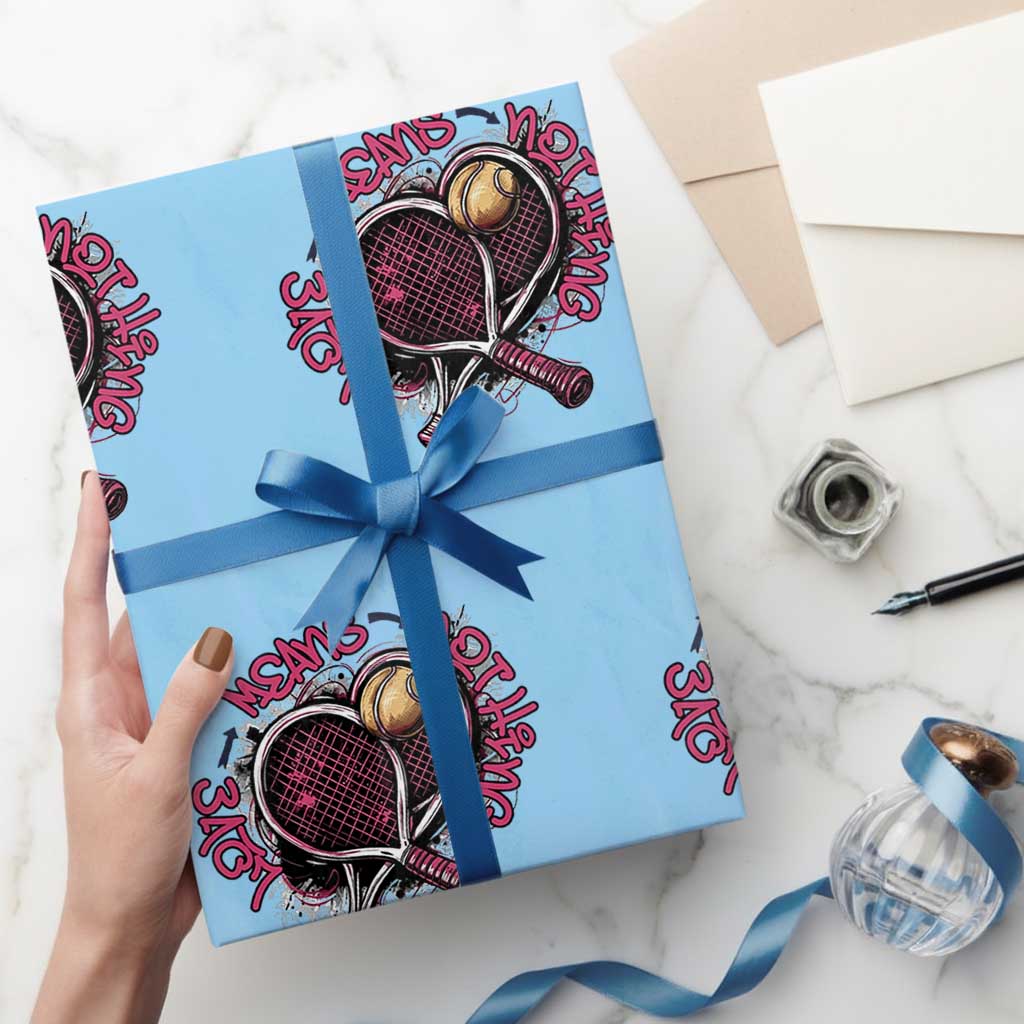 Love Means Nothing Wrapping Paper Roll Tennis Lovers - Wonder Print Shop