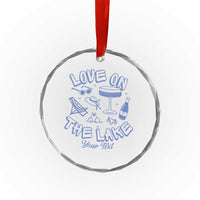 Love on the Lake Bachelorette Crystal Glass Ornament Custom Camp Bach Party - Wonder Print Shop