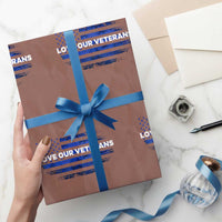 Love Our Veterans Wrapping Paper Roll Veterans Day Grunge American Flag - Wonder Print Shop