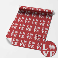 Love Pomeranian Wrapping Paper Roll Cute Pom Dog Lover Gift