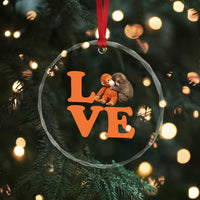 Love Punch the Baby Monkey Crystal Glass Ornament Cute Hugging Plush Toy Viral Friendship