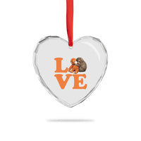 Love Punch the Baby Monkey Heart Crystal Glass Ornament Cute Hugging Plush Toy Viral Friendship