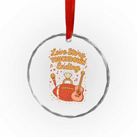 Love Story Touchdown Ending Crystal Glass Ornament Football And Music Engagement TS02