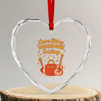 Love Story Touchdown Ending Heart Crystal Glass Ornament Football And Music Engagement - Wonder Print Shop