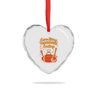 Love Story Touchdown Ending Heart Crystal Glass Ornament Football And Music Engagement - Wonder Print Shop