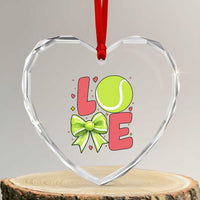 Love With A Tennis Ball Heart Crystal Glass Ornament Valentines Day Gift - Wonder Print Shop