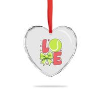 Love With A Tennis Ball Heart Crystal Glass Ornament Valentines Day Gift - Wonder Print Shop