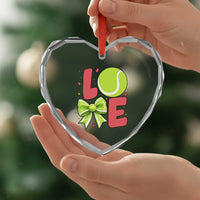 Love With A Tennis Ball Heart Crystal Glass Ornament Valentines Day Gift - Wonder Print Shop
