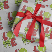 Love With A Tennis Ball Wrapping Paper Roll Valentines Day Gift - Wonder Print Shop